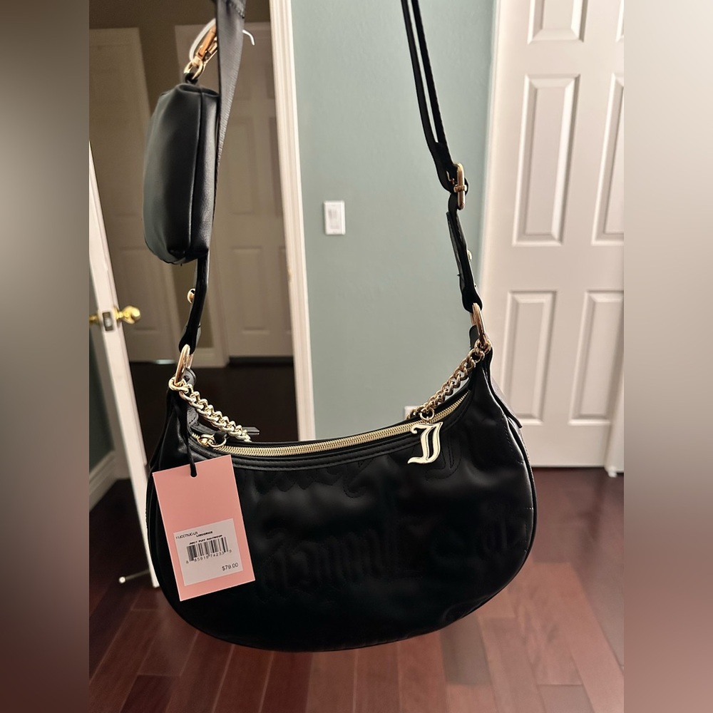 NWT Juicy Couture Juicy Puff Halfmoon - Liquorice